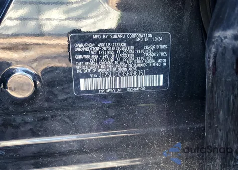 2025 Subaru Forester Sport from USA, damaged, VIN JF2SLDFC9SH496351